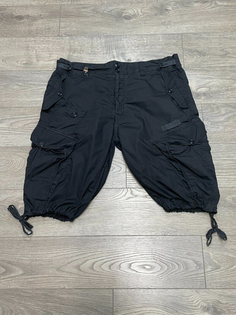 Diesel Men’s Black Cargo Shorts - Size 36 - Excellent Used Condition